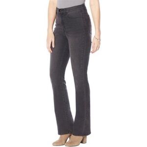 NEW! DG2 Diane Gilman Stretch Signature Boot-Cut Jean, Black Light Wash